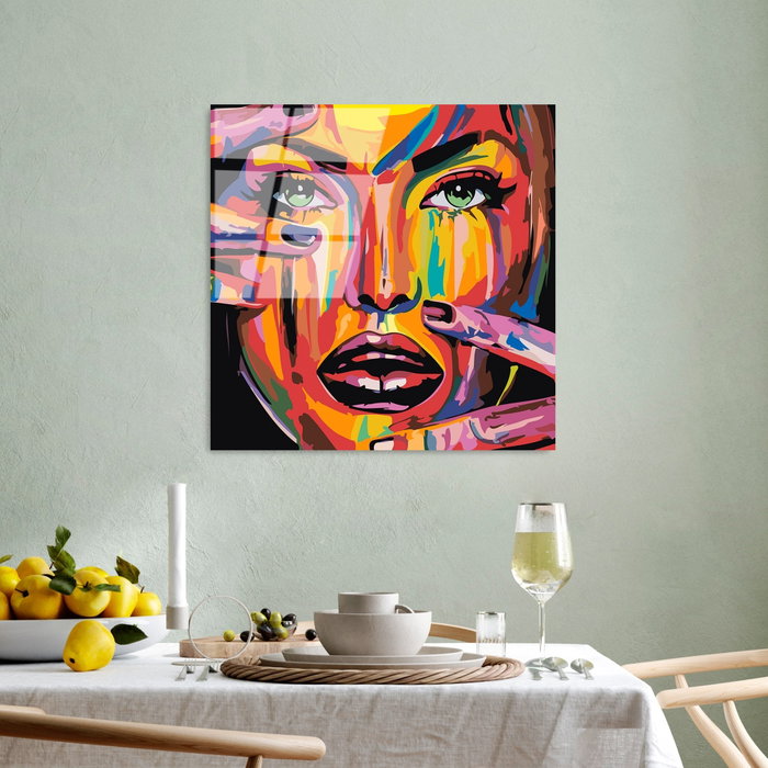 Wallity UV-846 Pintura Decorativa de Vidrio Templado Multicolor 50 x 50 cm